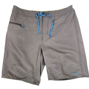 Patagonia Mens Gray Neutral Minimalist Board Shorts 36